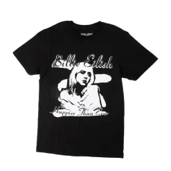 Sale Billi Eilish Billie Eilish Happier Than Ever Tee - Black