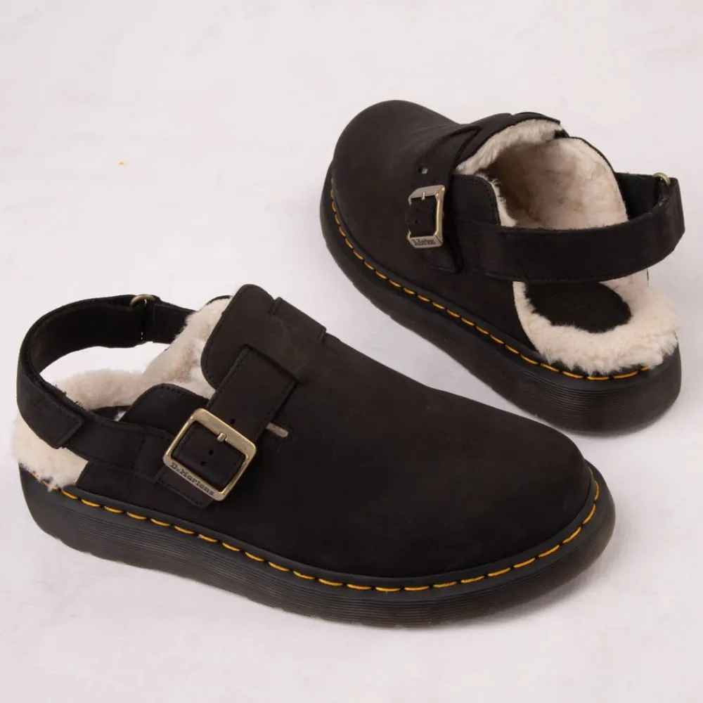 Hot Dr. Martens Jorge Ii Faux Fur Lined Mule - Black