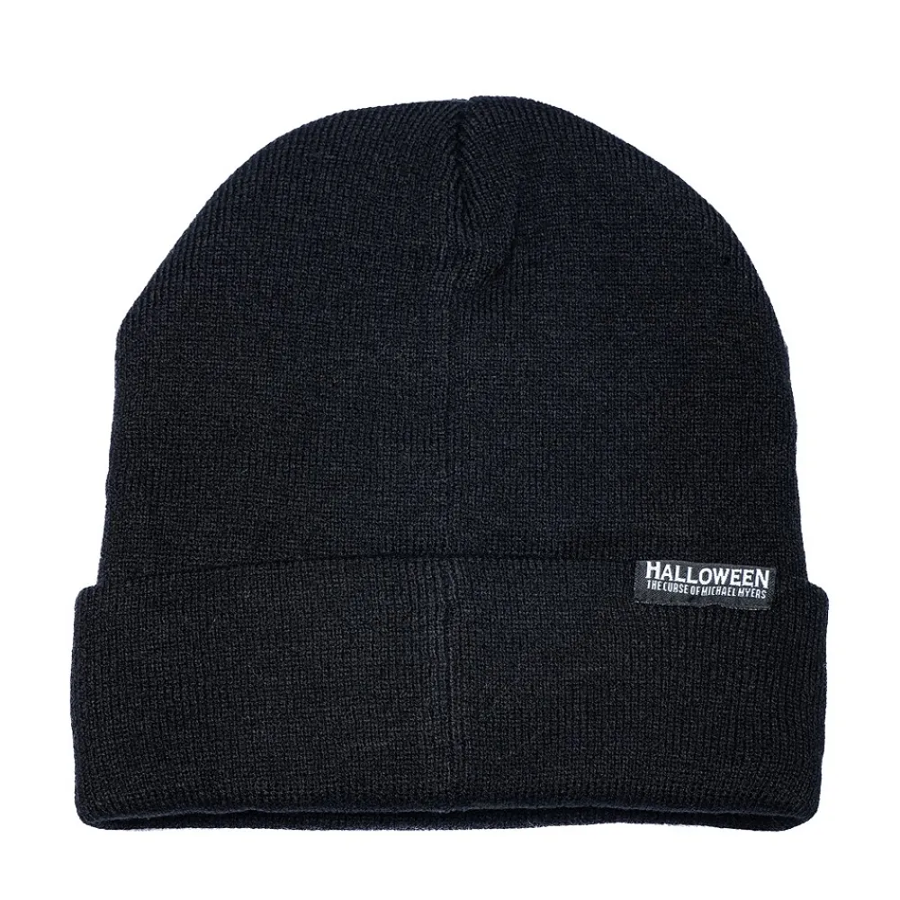 Flash Sale Halloween Michael Myers Cuffed Beanie - Black