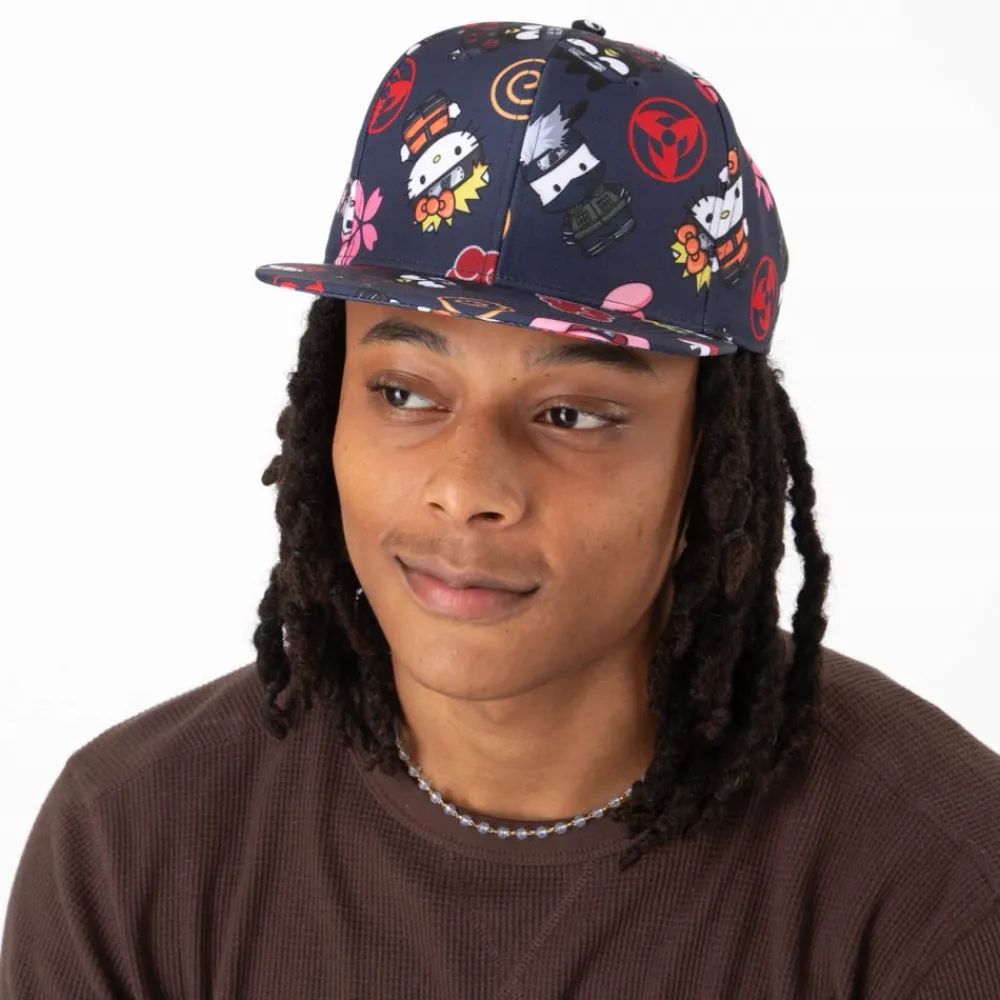New Hello Kitty ® X Naruto Snapback Hat - Black