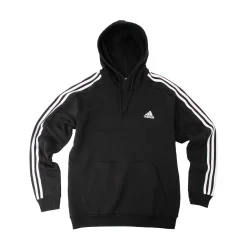 Sale adidas Mens Essentials Fleece 3-Stripes Hoodie - Black