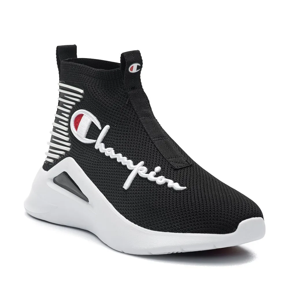 Best Champion Mens Acela 1 Hi Athletic Shoe - Black / White