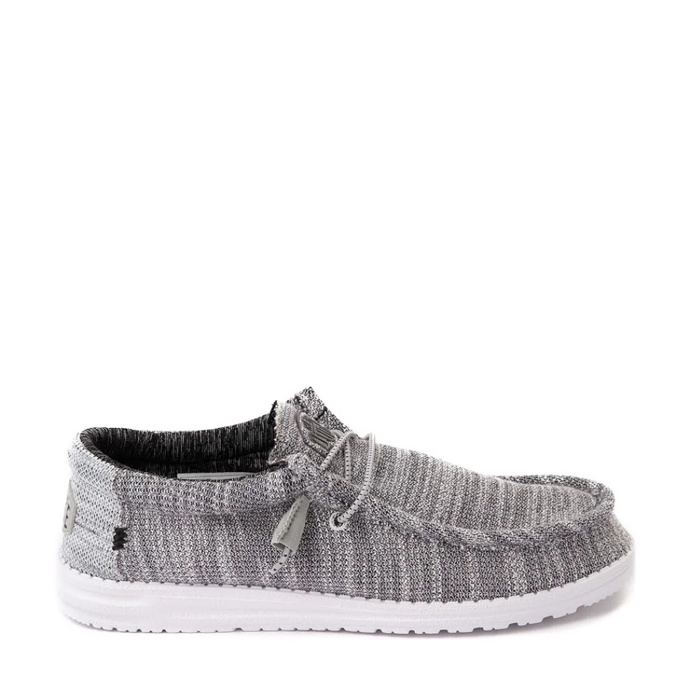 New HEYDUDE Mens Wally Stretch Casual Shoe - Granite