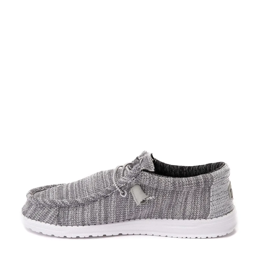 New HEYDUDE Mens Wally Stretch Casual Shoe - Granite
