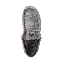 New HEYDUDE Mens Wally Stretch Casual Shoe - Granite