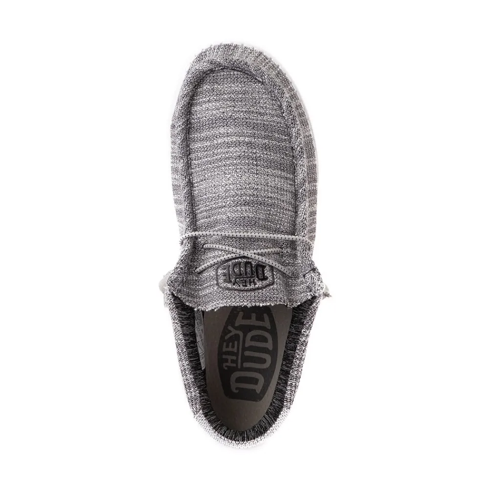New HEYDUDE Mens Wally Stretch Casual Shoe - Granite