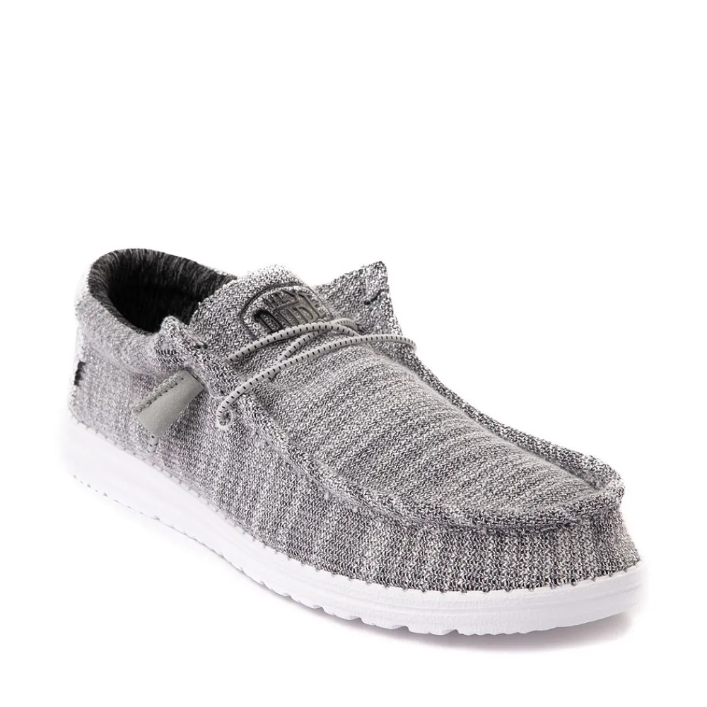 New HEYDUDE Mens Wally Stretch Casual Shoe - Granite