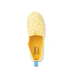 Discount TOMS Classic Slip On Casual Shoe - Little Kid / Big Kid - Yellow / Sun Daisies