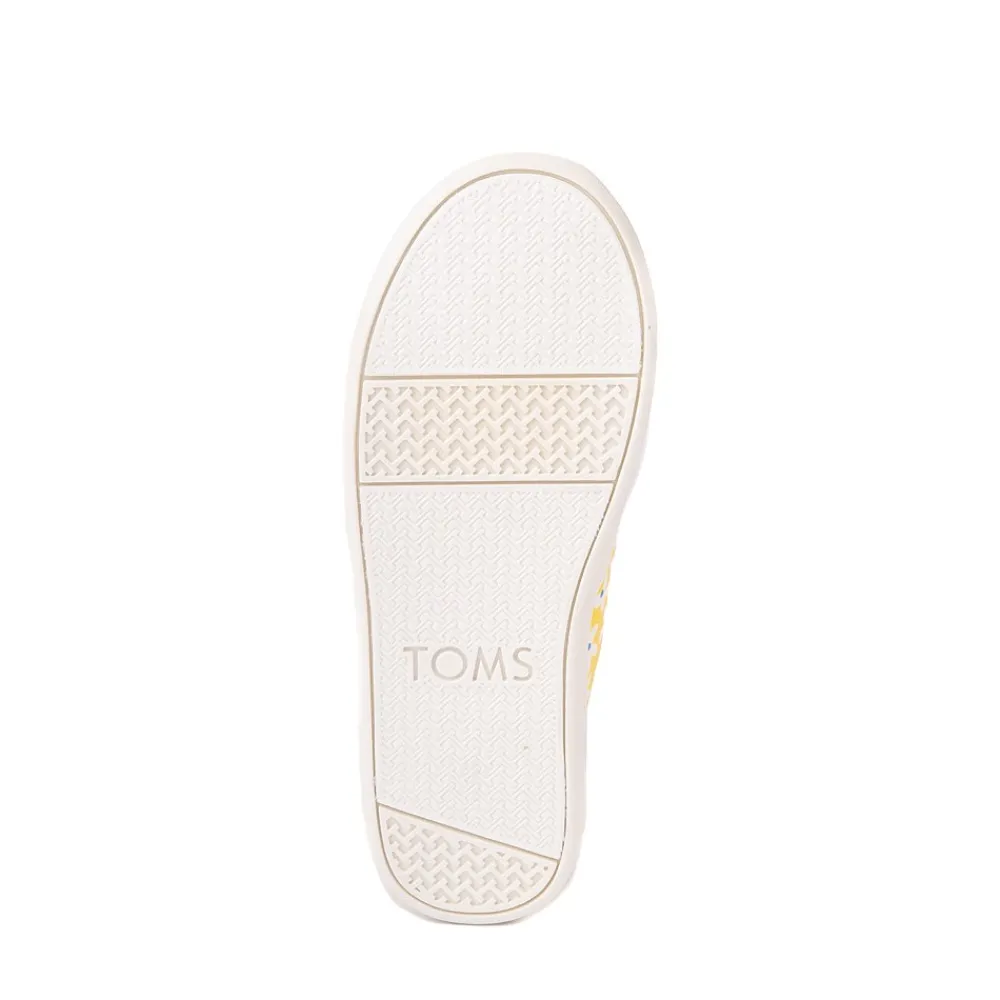 Discount TOMS Classic Slip On Casual Shoe - Little Kid / Big Kid - Yellow / Sun Daisies