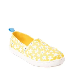 Discount TOMS Classic Slip On Casual Shoe - Little Kid / Big Kid - Yellow / Sun Daisies