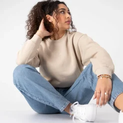 Shop adidas Womens All Szn Fleece Sweatshirt - Wonder Beige