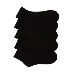 Cheap Journeys Womens Black Quarter Sock 5 Pack - Black