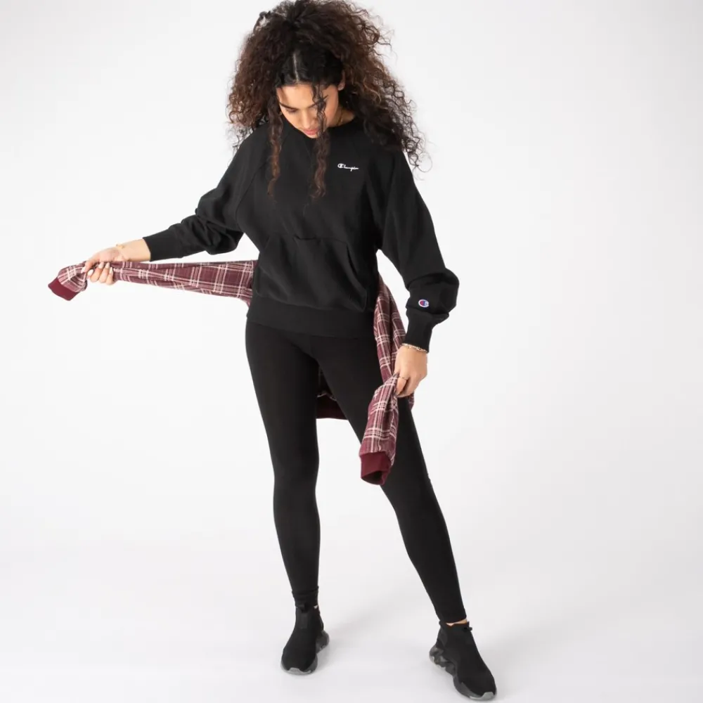 Outlet Champion Womens Reverse Weave Crew Sweatshirt - Black