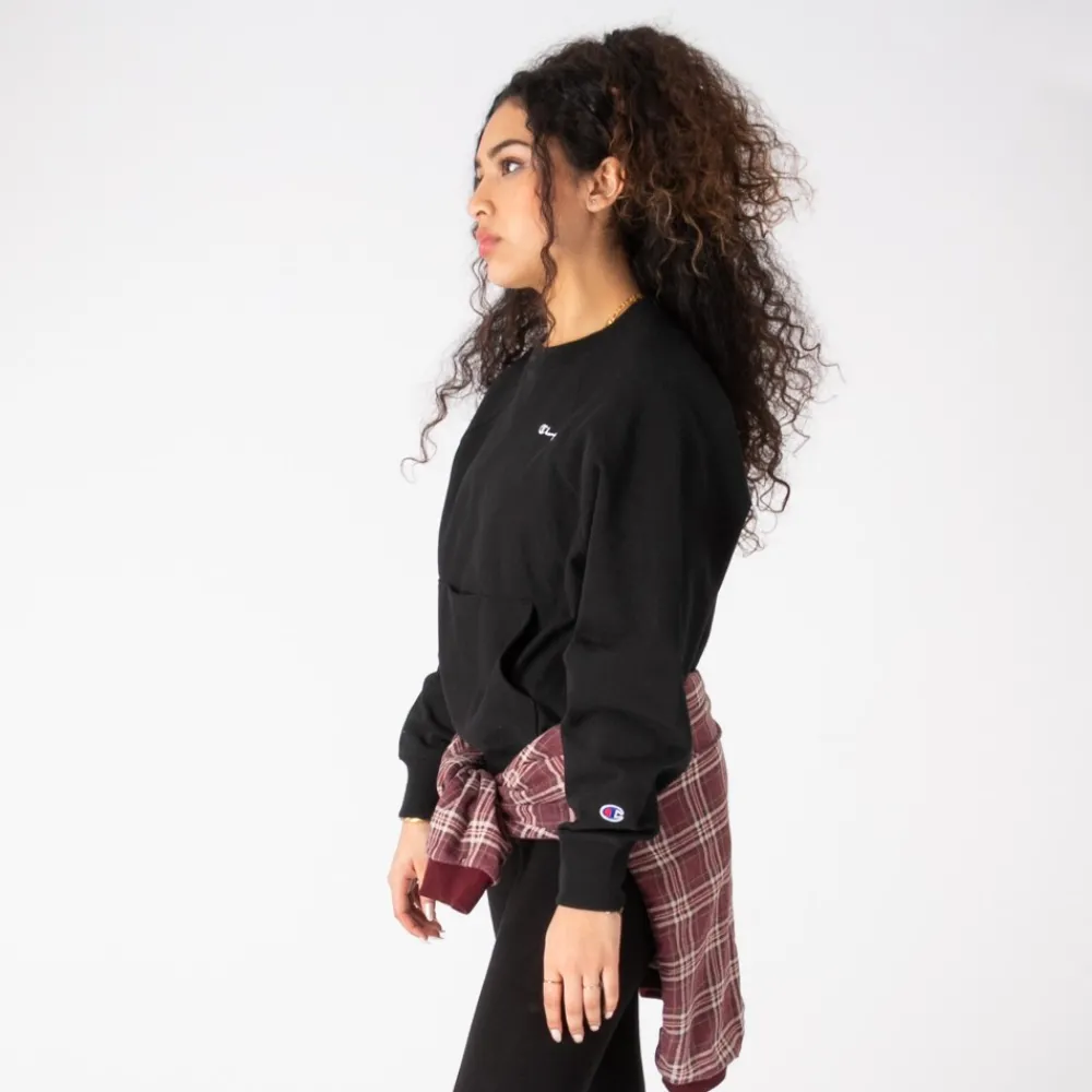 Outlet Champion Womens Reverse Weave Crew Sweatshirt - Black