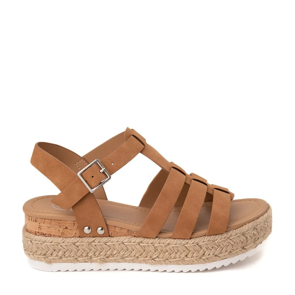 Outlet Heart in D Womens Trader-S Wedge Sandal - Cognac
