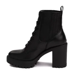 Fashion MIA Womens Avni Heel Boot - Black