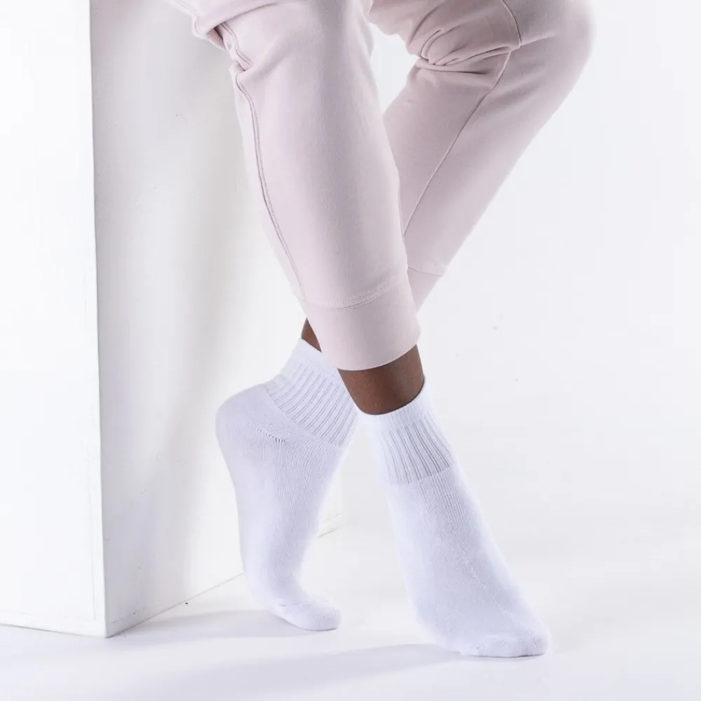 Best Journeys Womens Quarter Sock 5-Pack - White